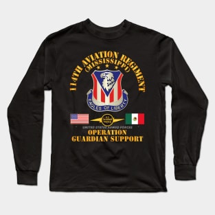 Guardian Support - 114th Aviation Regiment w Border Patrol Long Sleeve T-Shirt